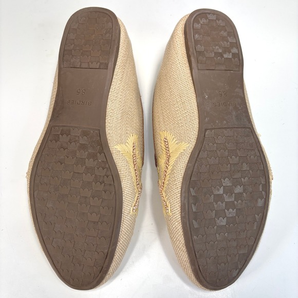 Birdies Starling Raffia Flat Fabric Beaded Womens Botanico Loafer Shoe 8.5 - Picture 9 of 12